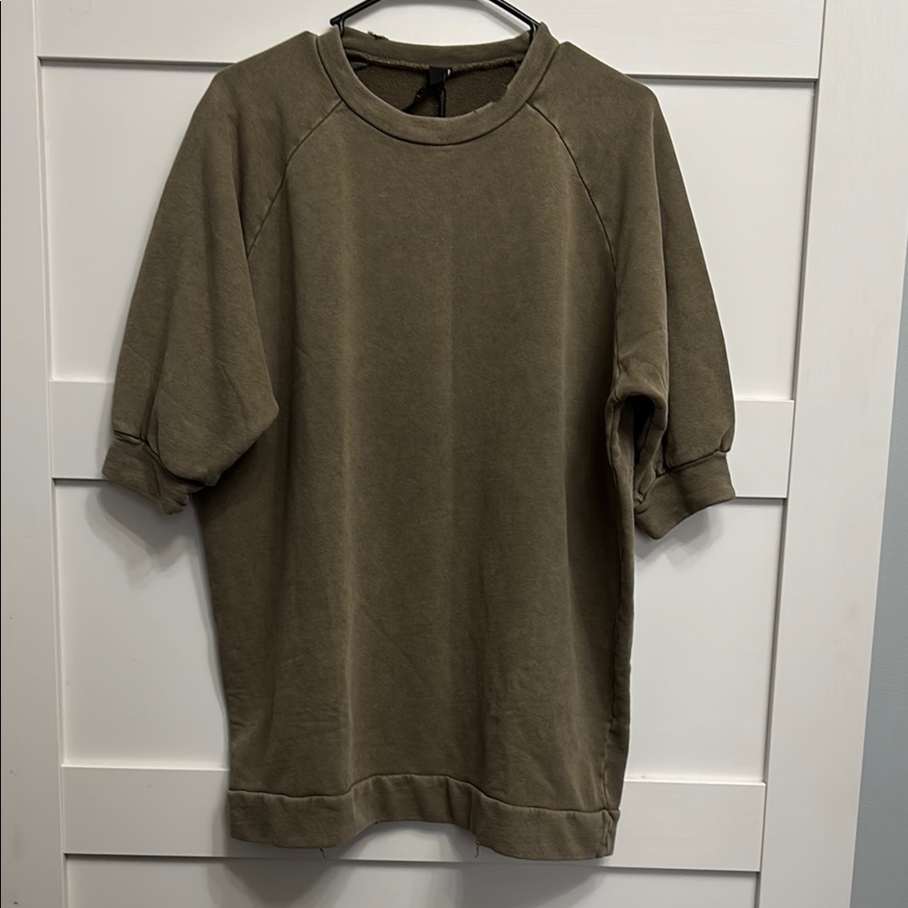 Women’s distressed bobi Casual Olive Shirt